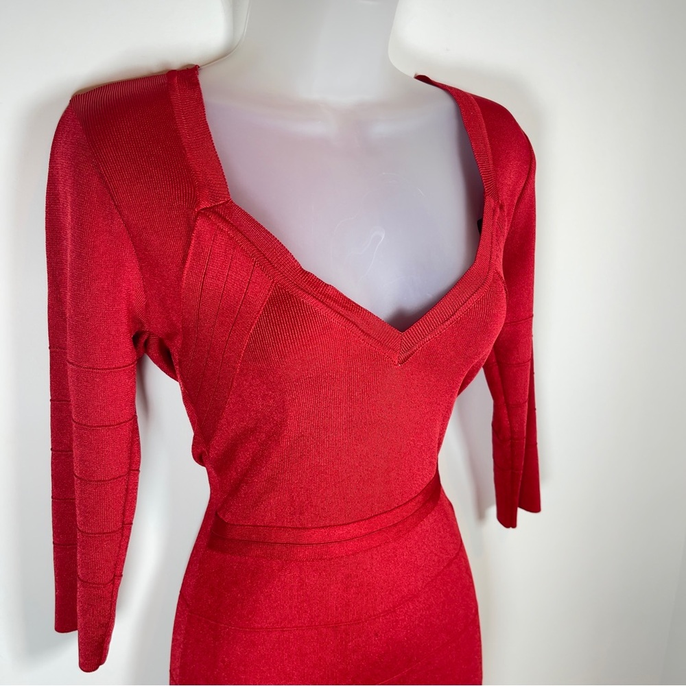 Kardashian Kollection Signature Red Bandage Dress, Size Women's XS - Picture 3 of 10